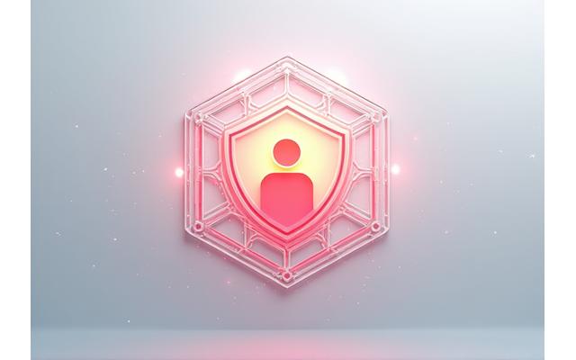 Ilustrasi digital perlindungan data peribadi dengan ikon kunci dan perisai di sekeliling ikon pengguna, melambangkan keselamatan dan kepatuhan dalam penyimpanan data pelanggan Tropika Burst.