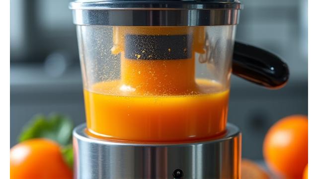 Mesin cold-press mengekstrak jus