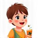 Kanak-kanak kecil minum jus