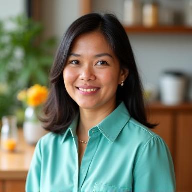 Potret pengasas Tropika Burst, tersenyum dan bersemangat, mewakili inovasi dan kepimpinan syarikat.